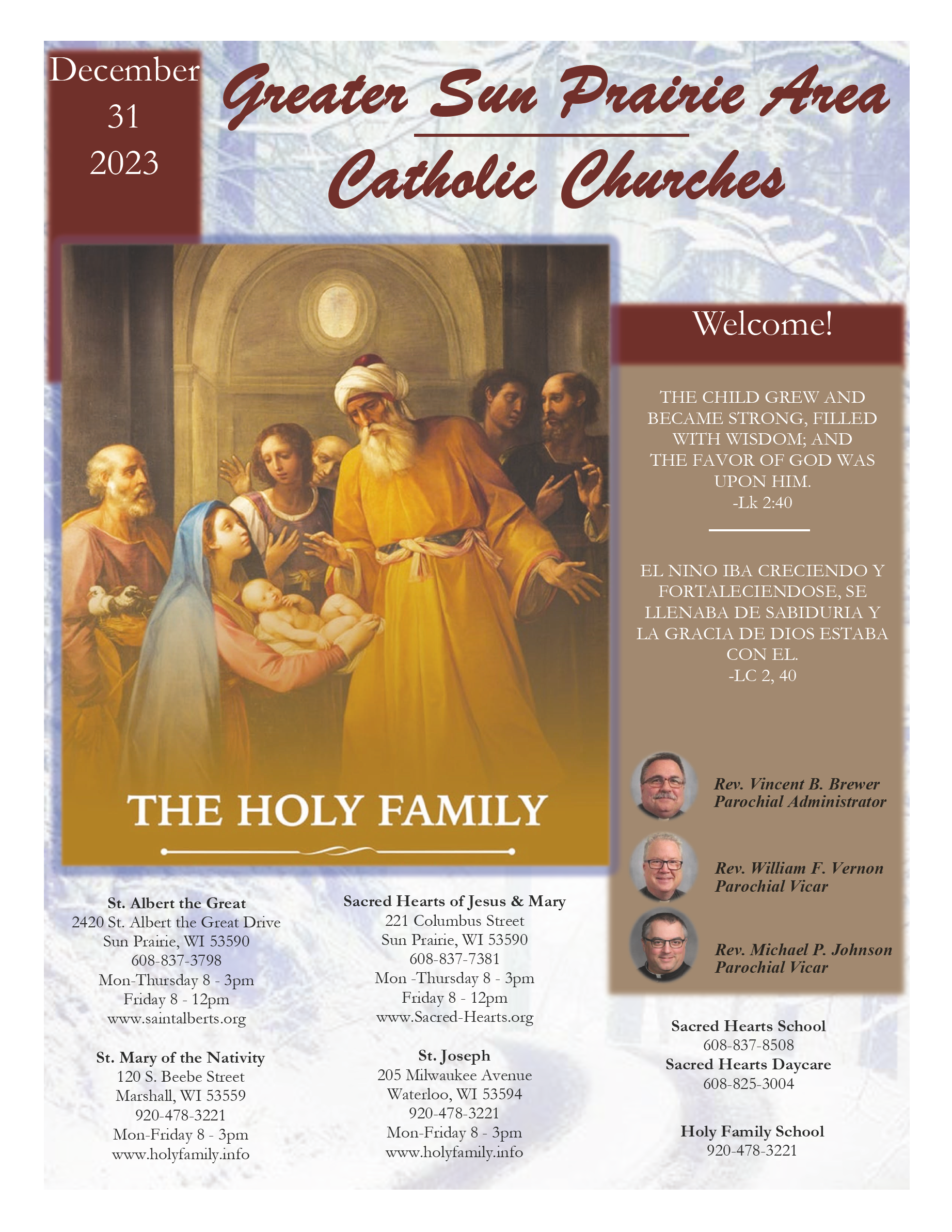 Bulletins - Sacred Hearts of Jesus and Mary Parish - Sun Prairie, WI