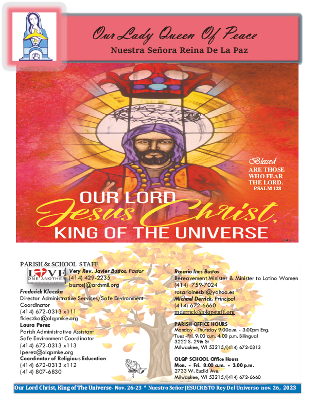 Bulletin – Page 2 – Our Lady Queen of Peace