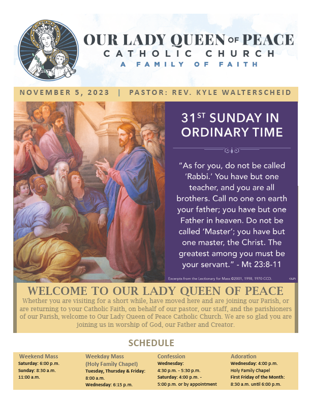 Bulletin – Page 2 – Our Lady Queen of Peace
