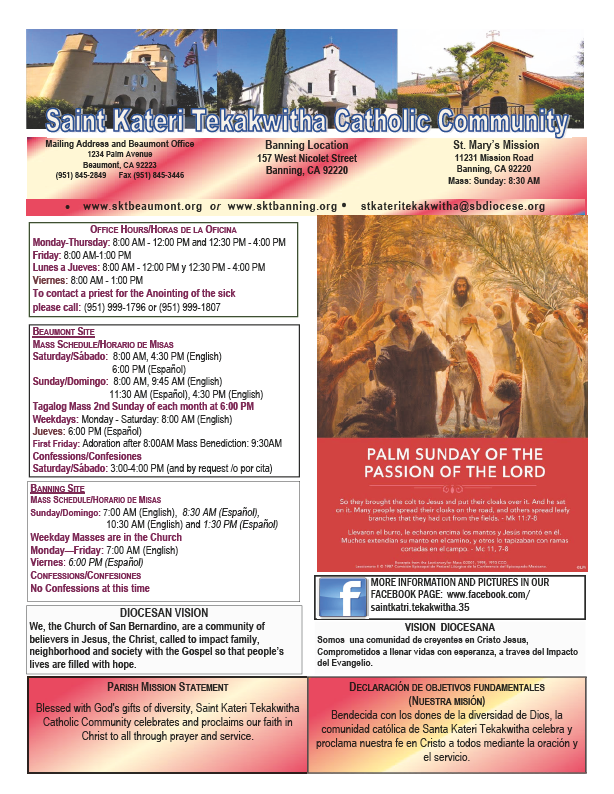 St. Kateri Tekakwitha Catholic Community Beaumont California