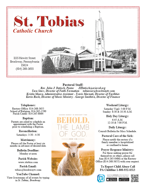 St. Tobias Church Brockway Pennsylvania Parishes Online