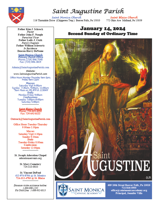 St. Augustine Parish Beaver Falls Pennsylvania Parishes Online